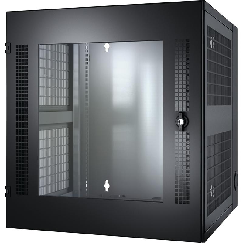 APC NetShelter 13U Wallmount Rack Cabinet Glass Door Double Hinged Server Depth - - AR100 MPN:AR100