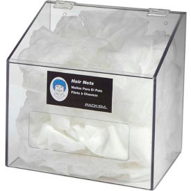 Horizon Mfg. 1-Compartment Clear Hair Net/Beard Cover/Shoe Cover/Arm Protector Dispenser 5119