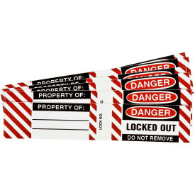 Brady® 50280 Steel Padlock Labels Danger Locked Out Do Not Remove 6/Pack 50280