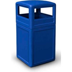 PolyTec™ Square Waste Container with Dome Lid Blue 42-Gallon 73290499