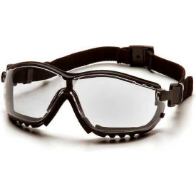 V2g® Safety Glasses Clear Anti-Fog Lens  Black Strap/Temples - Pkg Qty 12 GB1810ST