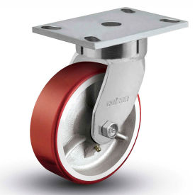 Colson® 6 Series Swivel Plate Caster 6.08289.949.7 - Mold-On Polyurethane 8