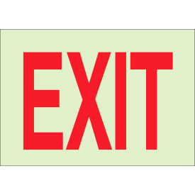 Brady® 73510 BradyGlo Exit Sign Self-Adhesive Polyester 14