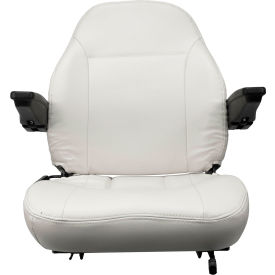 Concentric™ 440 Series Premium High-Back Seat with Arm Rests & Slide Rails Vinyl Gray 440002GR