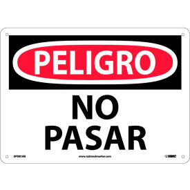 Spanish Aluminum Sign - Peligro No Pasar SPD81AB