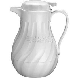 Winco VSW-42W Insulated Beverage Server 42 oz Swirl Design VSW-42W - Pkg Qty 12