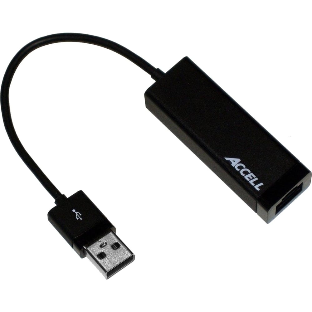 Accell USB 3.0 to Gigabit Ethernet Adapter - USB 3.0 Type A - 1 Port(s) - 1 - Twisted Pair - Retail - 10/100/1000Base-T - Desktop (Min Order Qty 2) MPN:J141B-005B-2