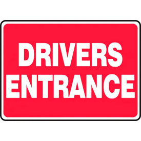 AccuformNMC™ Drivers Entrance Delivery Location Sign Aluminum 10