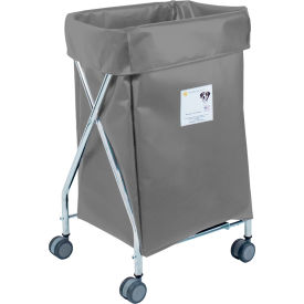 R&B Wire Narrow Collapsible Hamper Steel Gray Vinyl Bag 654G