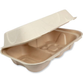 World Centric® Fiber Hinged Hoagie Box Container 9-3/16