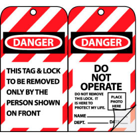 Jumbo Self-Laminating Lockout Tags - Danger Do Not Operate JMTAG2