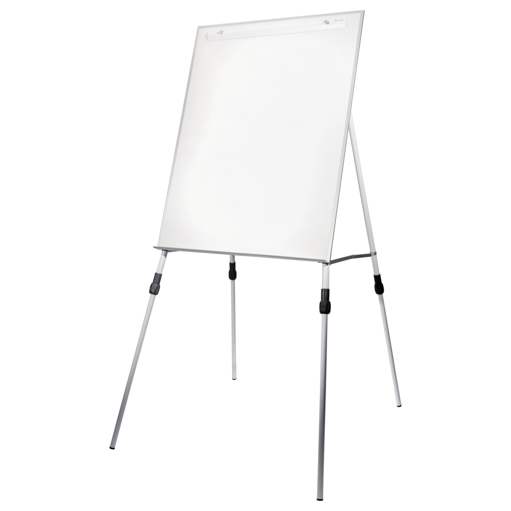 Flipside Multi-use Dry-Erase Easel Stand - 27.5in (2.3 ft)x 32in (2.7 ft) - White Surface - Aluminum Frame - Rectangle - Floor Standing, Tabletop MPN:510007