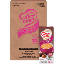 Coffee mate® Liquid Coffee Creamer Salted Caramel Chocolate 0.38 oz Mini Cups Pack of 200 NESSTCRMCRMRCT