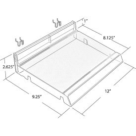 Global Approved 225830-BLK Slatwall Cosmetic Tray 12