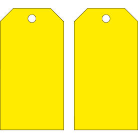 Brady® 65373 Blank Accident Prevention Tag with Grommet Yellow Polyester 3