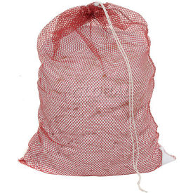 Mesh Bag W/ Drawstring Closure Red 18x24 Heavy Weight H-524DS-V-RD - Pkg Qty 12