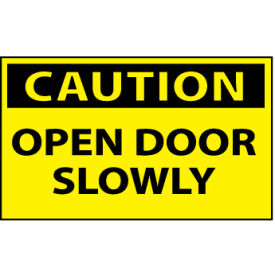 Machine Labels - Caution Open Door Slowly C55AP