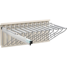 Interion™ Blueprint Wall Mount Storage Rack w/ 12 Hangers & 12