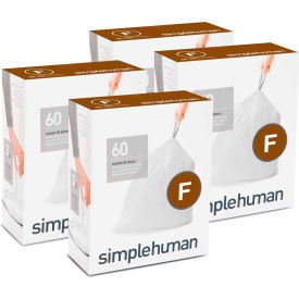 simplehuman® Code F Custom Fit Trash Bag Liners - 6.5 Gallon 60 Bags/Pack - CW0256 CW0256