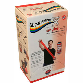 Sup-R Band® Latex Free Exercise Band 5' Strips Red 30 Strips/Box 10-6372