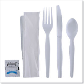 Boardwalk® Six-Piece Cutlery Kit Heavyweight White 250/Case BWKFKTNSHWPSWH