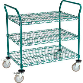 Nexel® 3 Shelf Utility Cart Poly-Green36