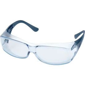 Elvex® OVR-Spec III OTG M-D Safety Glasses Anti-Scratch/Anti-Fog Blue Lens/Frame Pack of 12 WELSG57BMDAF - Pkg Qty 12