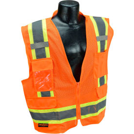 Radians® Type R Class 2 Two-Tone Surveyor Safety Vest L Orange SV6OL SV6OL