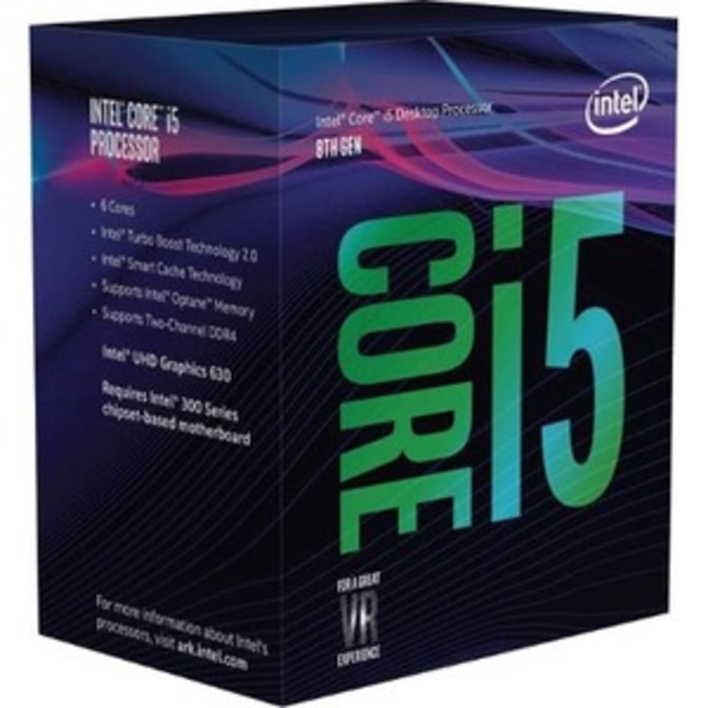 Intel Core i5 i5-8400 Hexa-core (6 Core) 2.80 GHz Processor - Retail Pack - 9 MB L3 Cache - 64-bit Processing - 3.80 GHz Overclocking Speed - Socket H4 LGA-1151 - Intel HD Graphics - 65 W - 3 Year Warranty MPN:BX80684I58400
