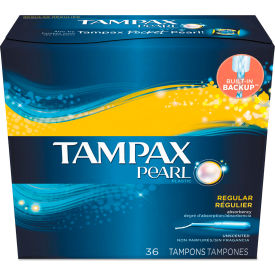 Tampax® Pearl Tampons Regular Absorbency 36/Box 12 Box/Carton 71127