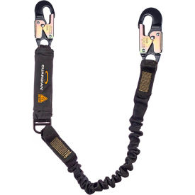 Guardian Arc Flash Shock Absorbing Lanyard Stretch Single Leg Aluminum Snap Hook 6'L 3400022