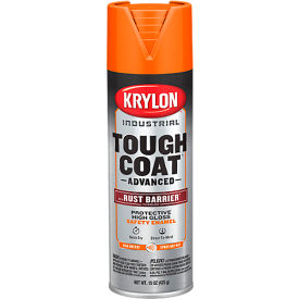 Krylon® Tough Coat Advance Spray Paint w/ Rust Barrier Technology 20 oz. Gloss Safety Orange K00559008 - Pkg Qty 6