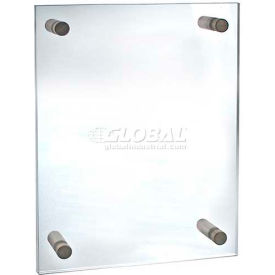Global Approved 105508 Acrylic Standoff Sign Holder W/ Caps 11