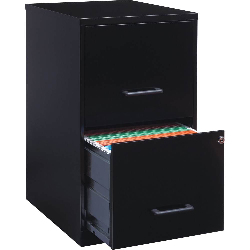 LYS NuSparc 18inD Vertical 2 Drawer File Cabinet, Black MPN:VF218AABK