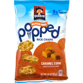Quaker Popped Rice Crisps Caramel Corn .67 oz 60 Count 29500052