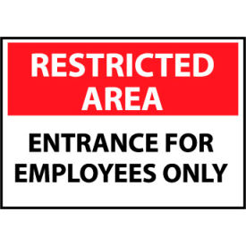 Restricted Area Aluminum - Entrance For Employees Only RA9AB