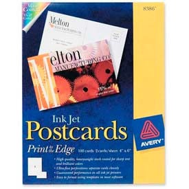 Avery® Printable Postcards Inkjet 80 lb 4x6 Matte White 100 Cards/Box 8386
