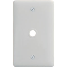 Bryant® Standard White Telephone And Coax Plate 1-Gang - Pkg Qty 25 P11W