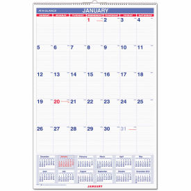 AT-A-GLANCE Monthly Wall Calendar with Ruled Daily Blocks 20 x 30 12-Month (Jan to Dec) 2026 PM428