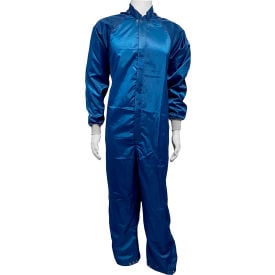 Transforming Technologies TX4000 ESD Cleanroom Apparel Coverall XL Navy Blue TX40CRNB05