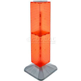 Global Approved 703387-ORG 4-Sided Interlocking Pegboard Display 8
