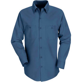 Red Kap® Men's Industrial Work Shirt Long Sleeve Dark Blue Regular-L SP14 SP14DBRGL