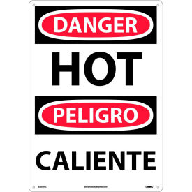 NMC™ Bilingual Plastic Sign Danger Hot 14