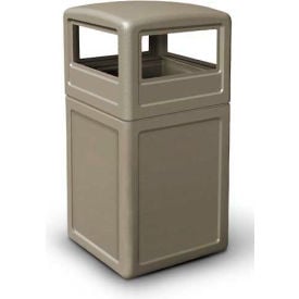 PolyTec™ Square Waste Container with Dome Lid Beige 42-Gallon 73290299