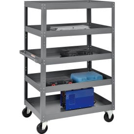 GoVets™ Steel Shelf Truck w/5 Shelves 800 lb. Capacity 36L x 24