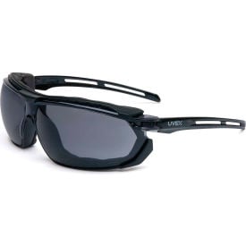 Uvex® Tirade S4041 Safety Glasses Gloss Black Frame Gray Lens Anti-Fog S4041