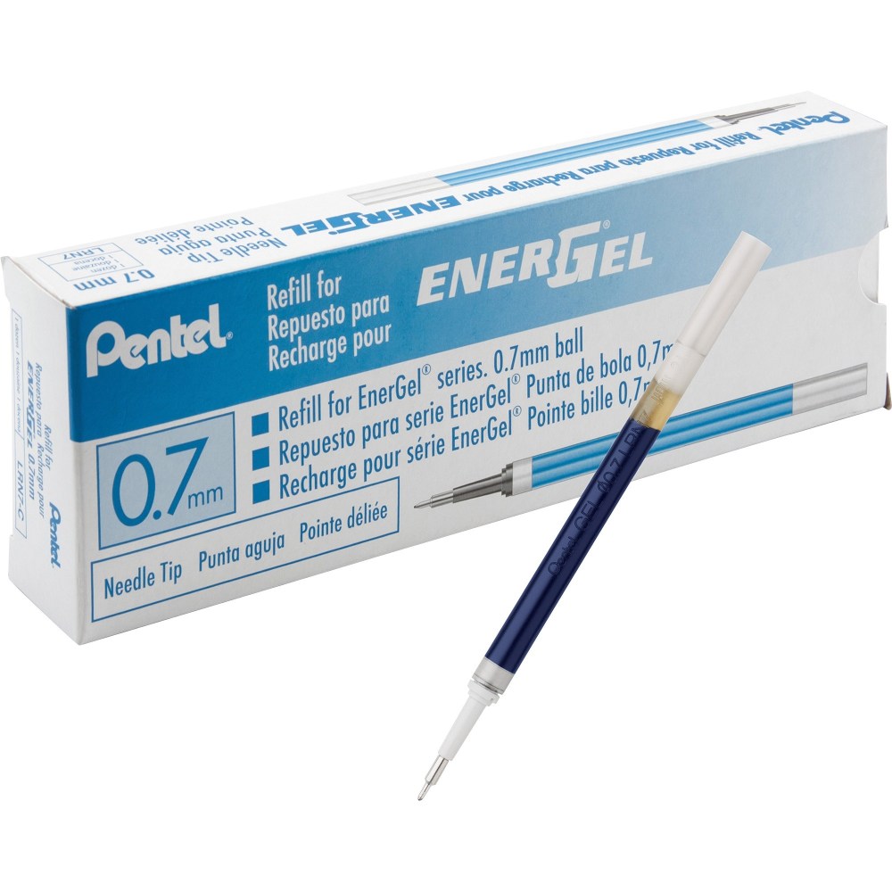 EnerGel Retractable Liquid Pen Refills - 0.70 mm, Medium Point - Blue Ink - Smudge Proof, Smear Proof, Quic - LRN7CBX MPN:LRN7CBX
