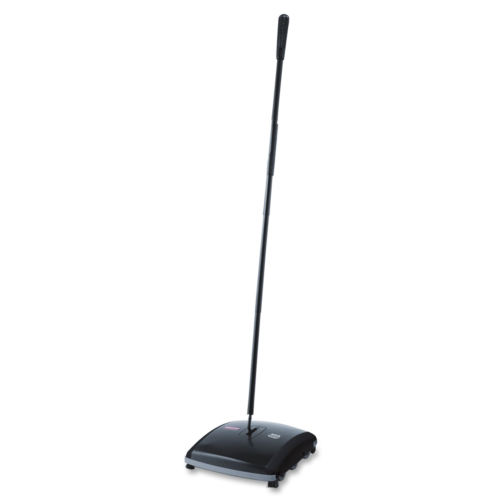 Rubbermaid Commercial Dual Action Sweeper - 7.50in Brush Face - 42in Handle Length - 10.5in Overall Length - Black - 4 / Carton MPN:421388BKCT