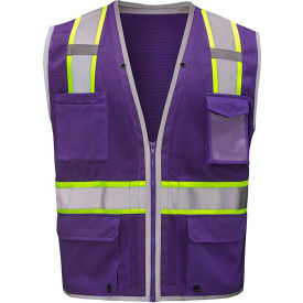 GSS Enhanced Visibility Hype-Lite Heavy Duty Vest LG/XL Purple 1717-LG/XL