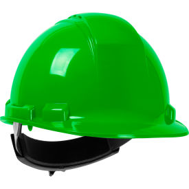 Whistler Cap Style Hard Hat HDPE Shell Vented 4-Pt Textile Suspension Ratchet Adjustment Lime 280-HP241RV-45